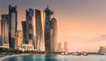 Lever du soleil sur Doha